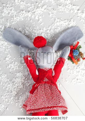 Chrictmas hare. Christmas Card