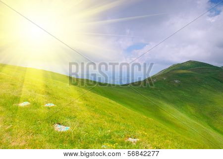 Mountains Hills And Sunbeams
