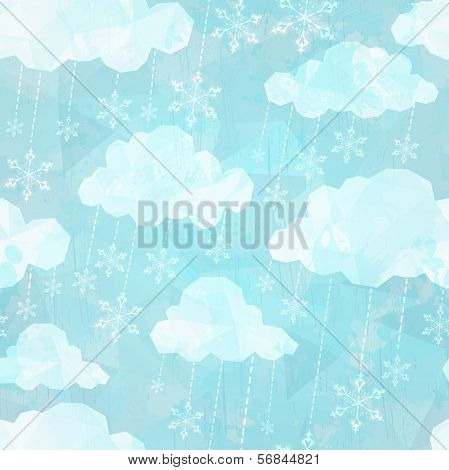 Seamless pattern with clouds. Vector, EPS 10