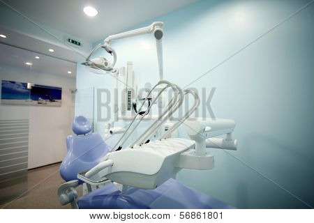Modern Dental Consuting Office In Blue