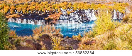 Hraunfossar Waterfall, Iceland
