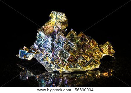 Bismuth In Front Of Black