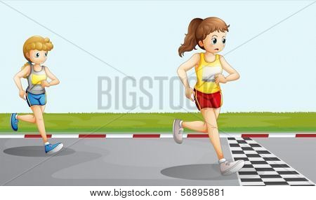 Illustration of the two racers