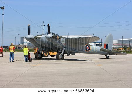 Legendary De Havilland Mosquito In Preparation To Fly On Hamilton Skyfest 2014