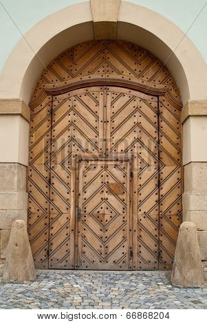 Wooden Church Door within Door