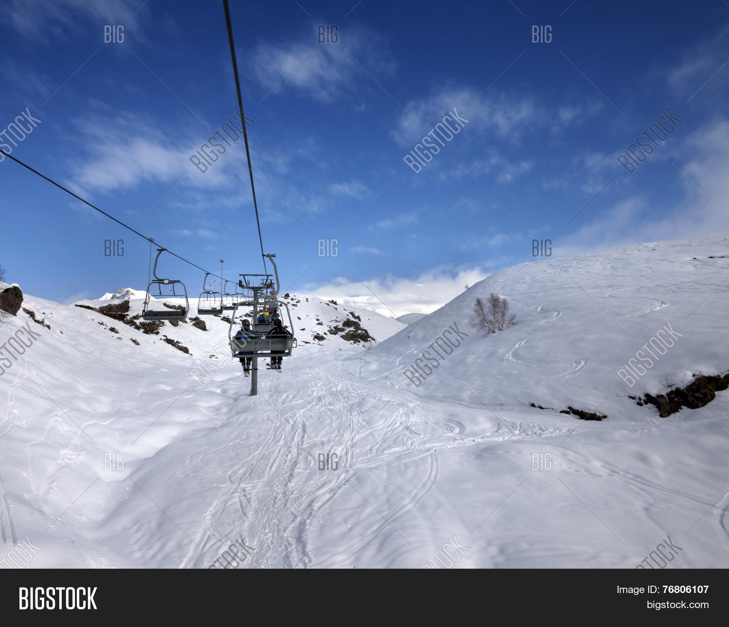 Chair-lift Off-piste Image & Photo (Free Trial) | Bigstock