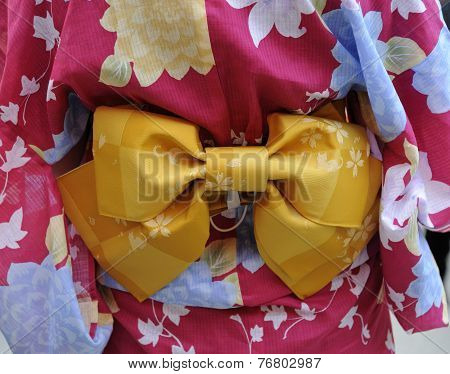 Geisha In Pink Kimono
