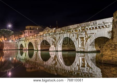 Bridge Of Tiberius In Rimini, Italy