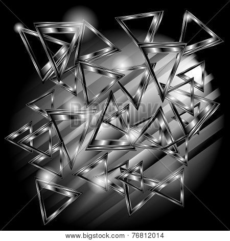 Abstract Background With Metal Triangles