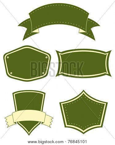Different shape and style of bannners