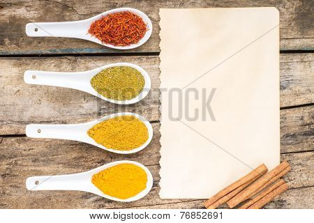 Spices Recipe Background.