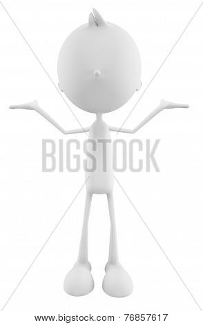 White Character With Arounding Pose