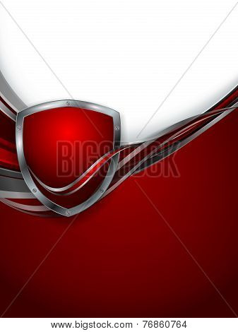 abstract vector template with shield