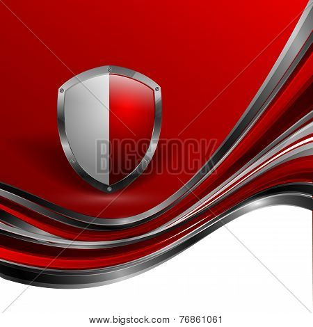 abstract vector template with shield