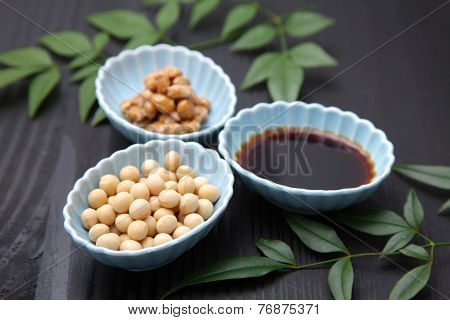 Japaneese traditional soybean processed foods