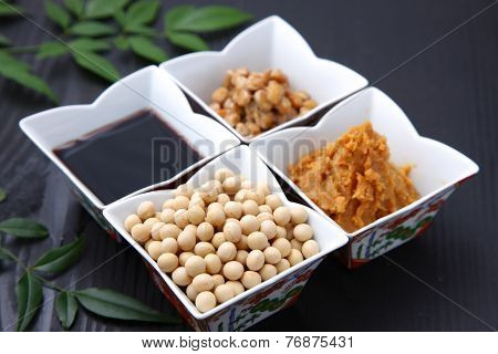 Japaneese traditional soybean processed foods