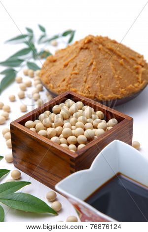 Japaneese traditional soybean processed foods