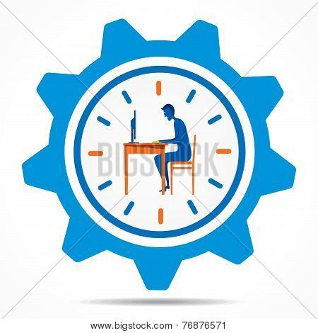 creative work on time design concept