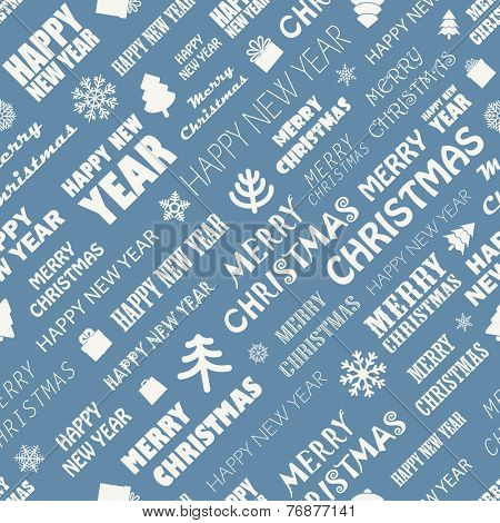 Christmas season elements seamless background. Greeting card elements
