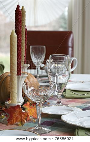 Table set for Thanksgiving
