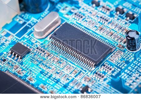 Computer Motherboard Closeup