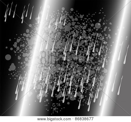 Meteorite on abstract black background
