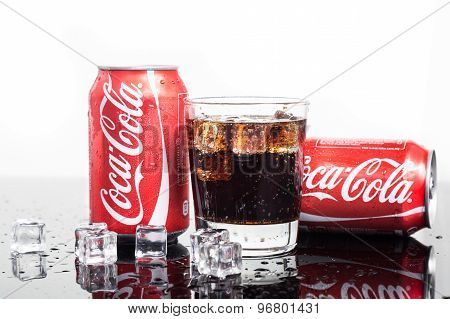 KUALA LUMPUR, MALAYSIA - AUGUST 30, 2015: Coca-cola maintain market leadership in the cola segment