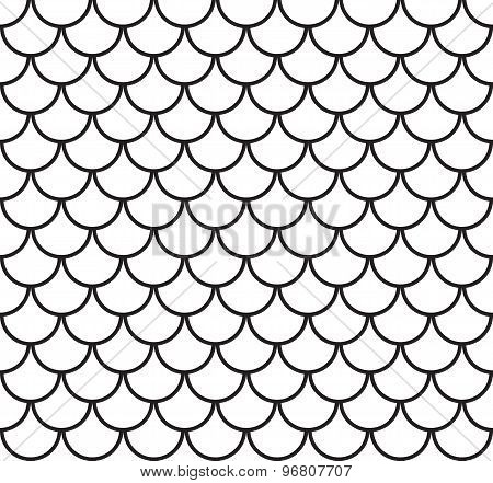 Seamless Fish Scale Pattern Vector Illustration
