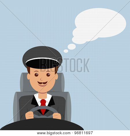 Illustration of a Male Driver.