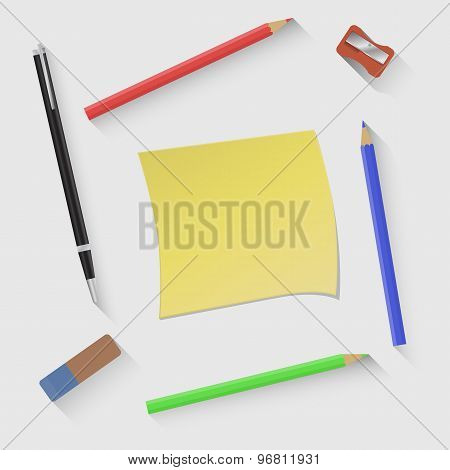 Vector illustration on the theme of  Back to school