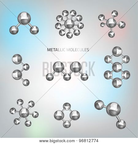 Metallic molecular objects
