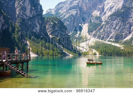 Lake Braies In The Dolomites