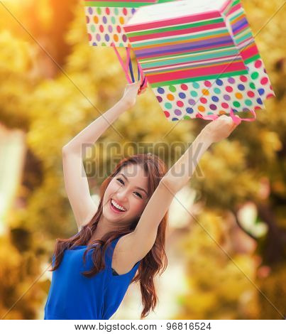 Asian Lady Enjoy Shopping