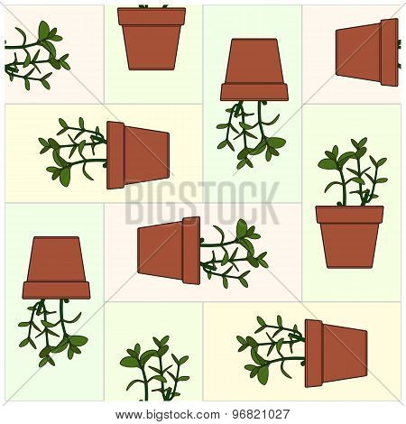 Potted Plant. Pattern.
