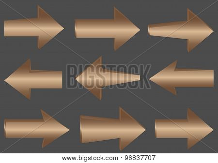 Wooden vector arrows