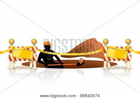 builder digging