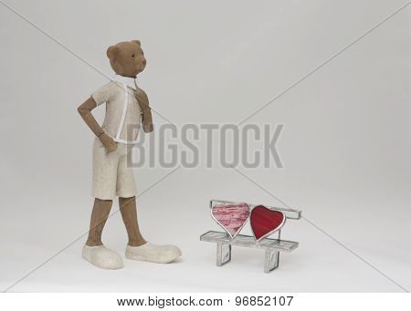 Wooden Teddy Bear