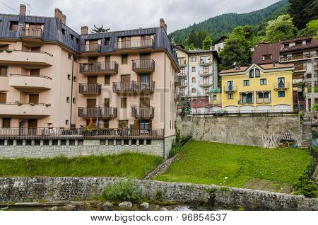 Italian Alpine urban commune of Ponte di Legno