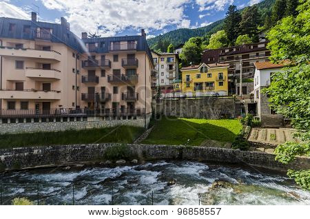 Italian Alpine urban commune of Ponte di Legno