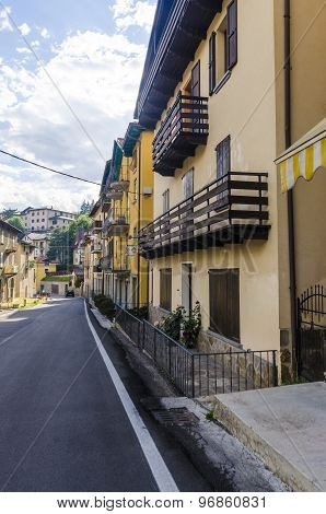 Italian Alpine urban commune of Ponte di Legno