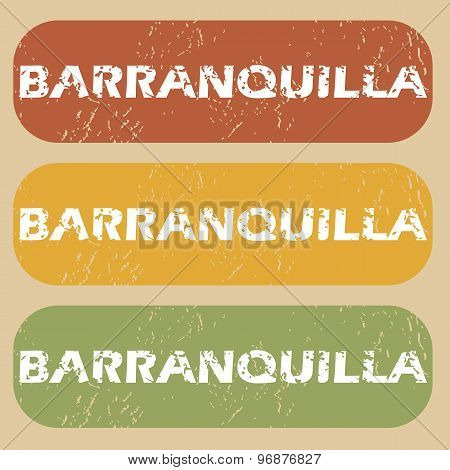 Vintage Barranquilla stamp set