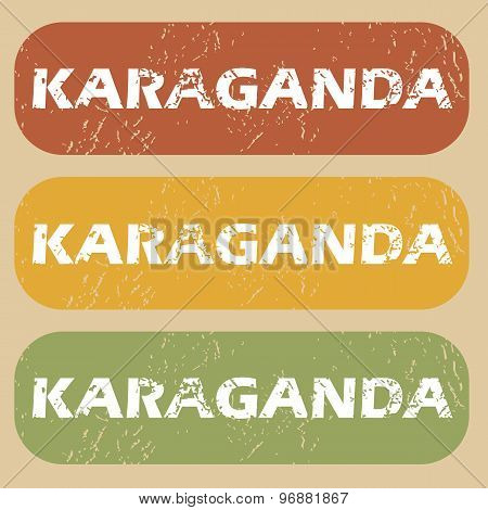 Vintage Karaganda stamp set