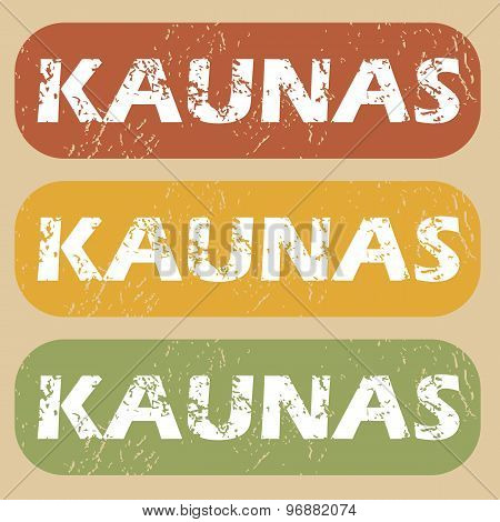 Vintage Kaunas stamp set