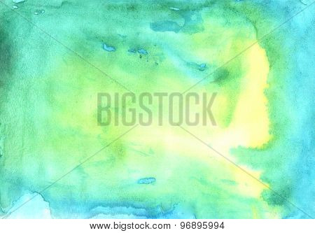 blue and yellow watercolor background