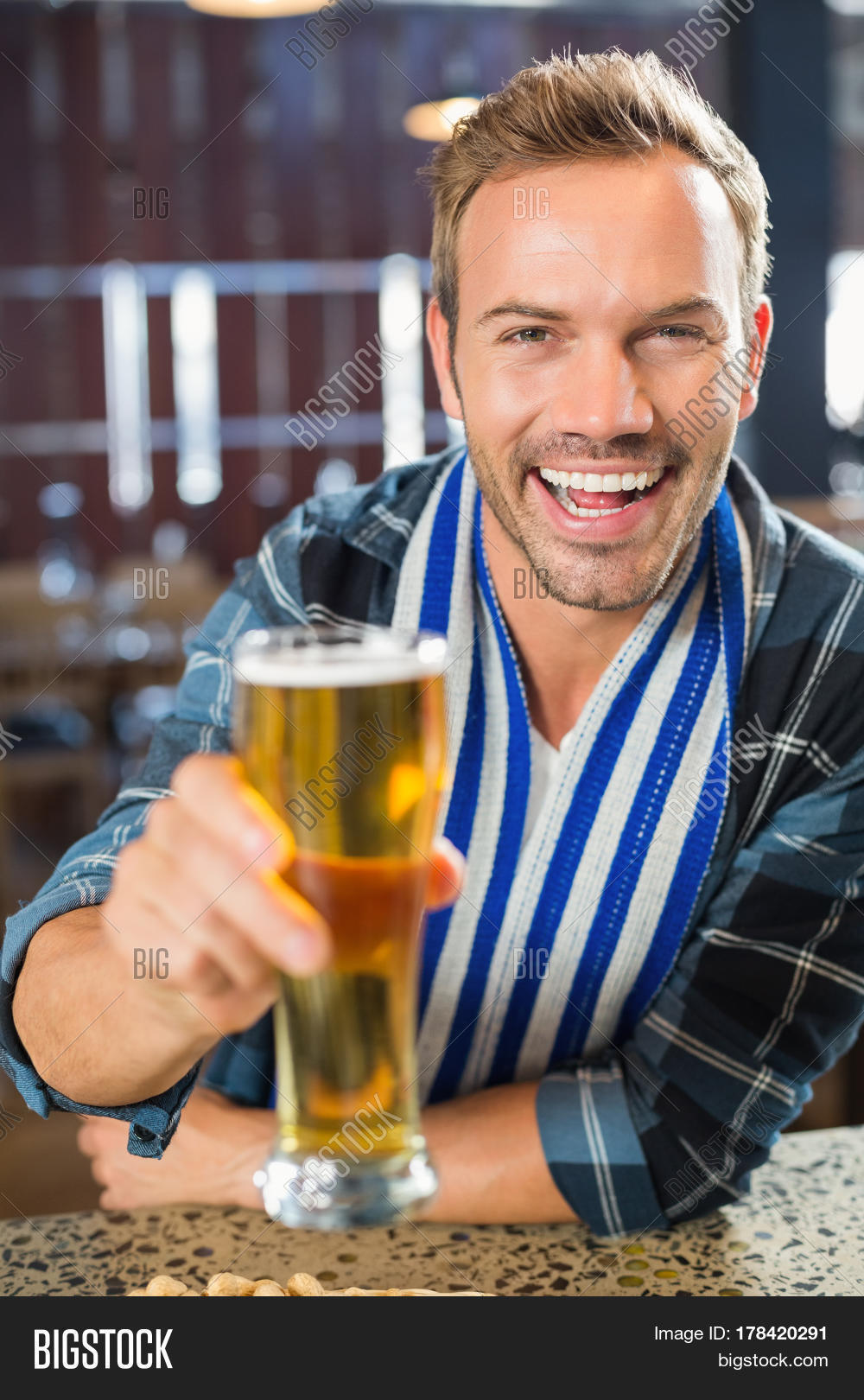 Man Toasting Beer Image & Photo (Free Trial) Bigstock