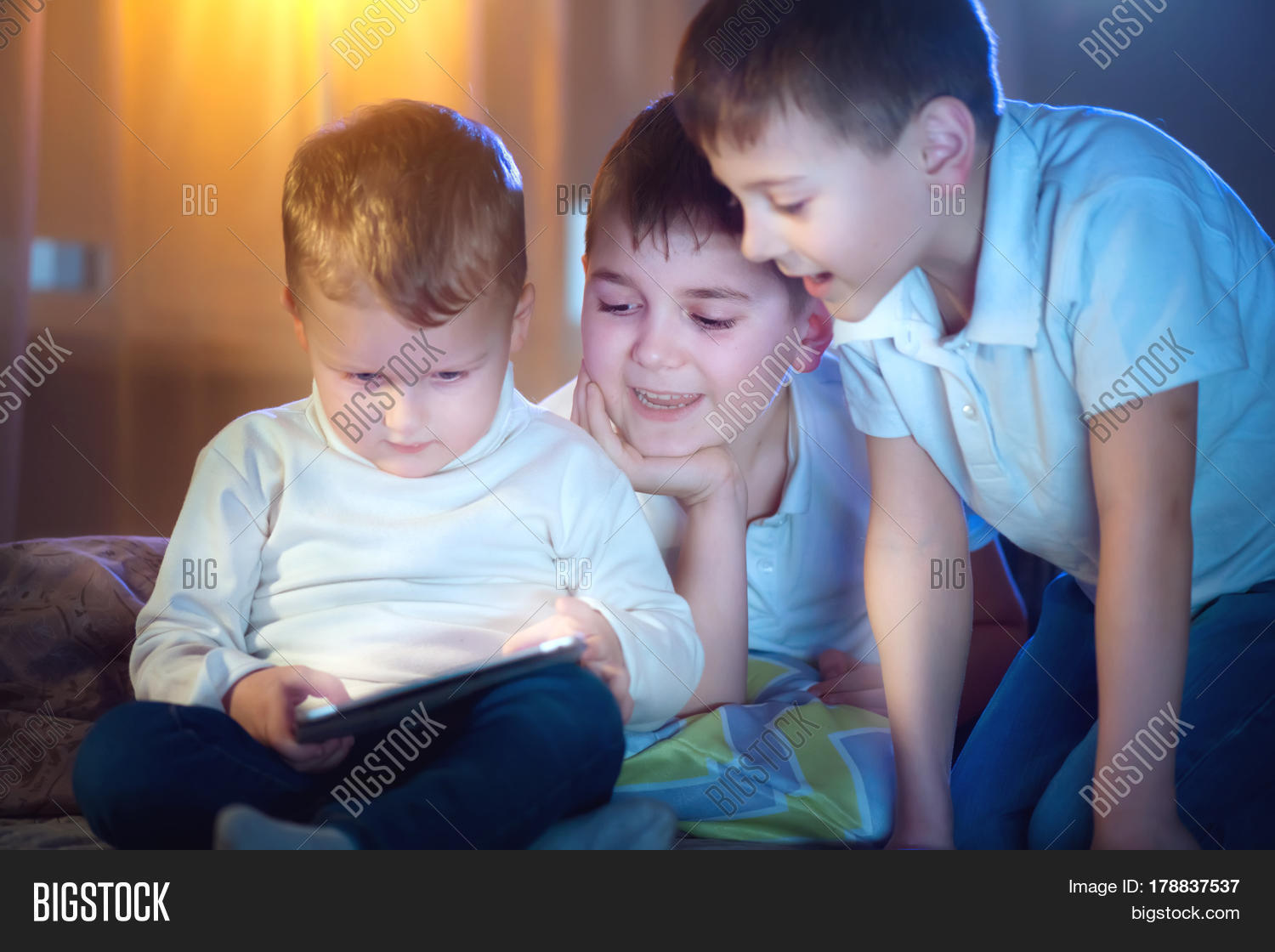 Three Kids Using Image & Photo (Free Trial) | Bigstock
