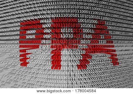 PPA presented in the form of binary code 3d illustration