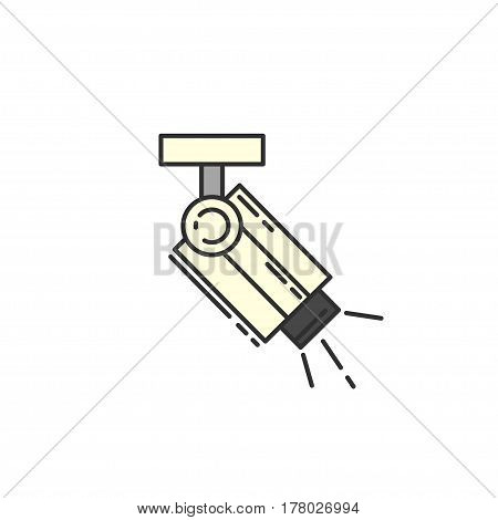 Surveillance Camera vector flat icon. Sign for infographic website or app.
