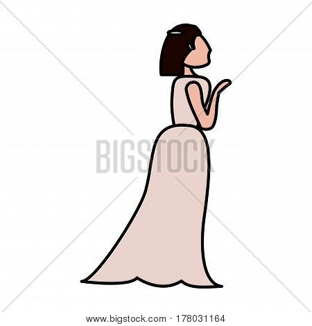 bride woman beautiful vector illustration eps 10
