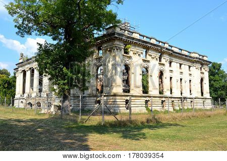 Gheorghe Grigore Cantacuzino's court in Floresti, palace ruins named Little Trianon . Is a replica of the palace Tri-anon, in France